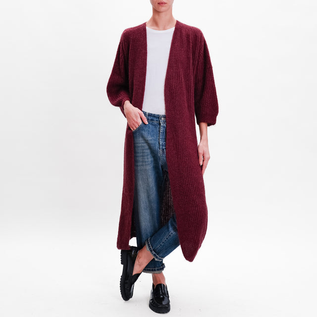 Zeroassoluto-Mohair Cardigan - Bordeaux