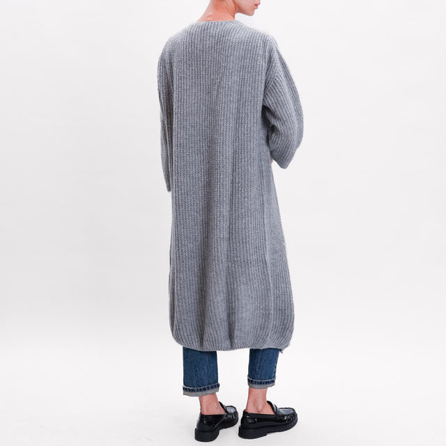 Zeroassoluto-Cardigan mohair - grigio