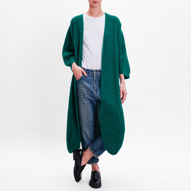 Zeroassoluto-Cardigan mohair - smeraldo