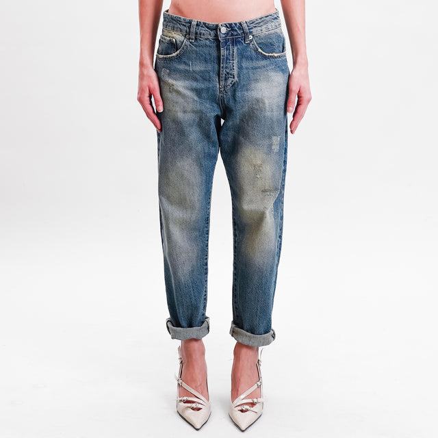 Zeroassoluto-ISA Boyfriend Jeans with abrasions - denim