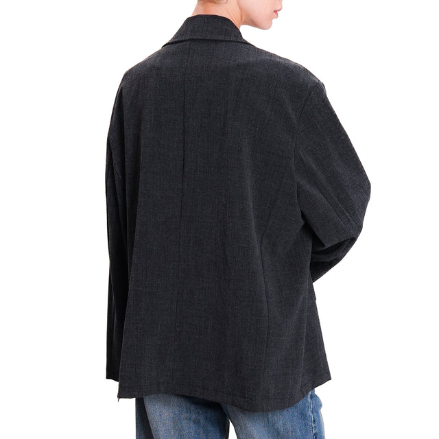 Zeroassoluto-JOLLY oversize stretch jacket - anthracite