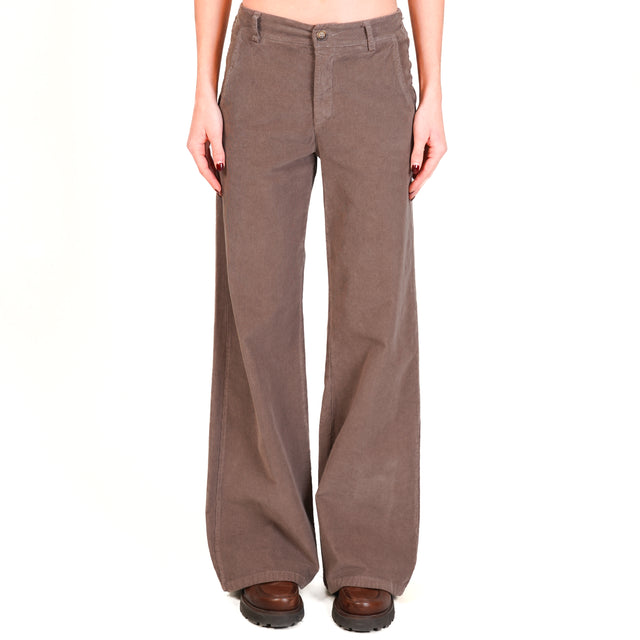 Zeroassoluto-LILLY stretch corduroy trousers - taupe