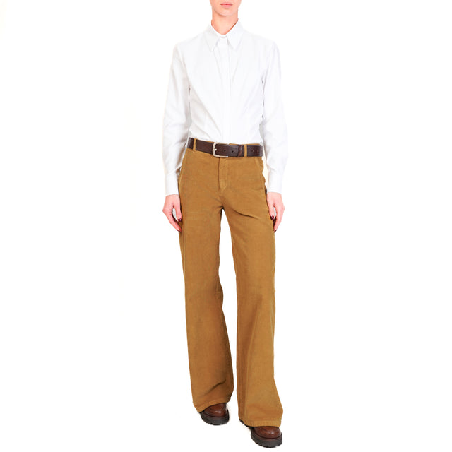 Zeroassoluto-LILLY stretch corduroy trousers - humus