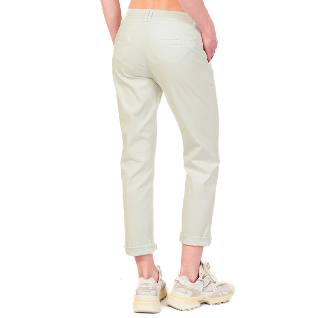 Zeroassoluto-Pantalone LOIS chino cotone elasticizzato - acqua