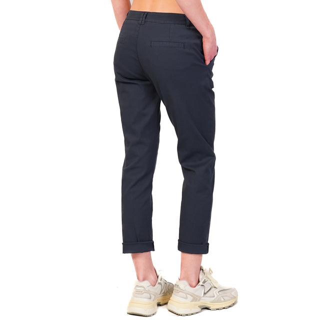 Zeroassoluto-Pantalone LOIS chino cotone elasticizzato - blu