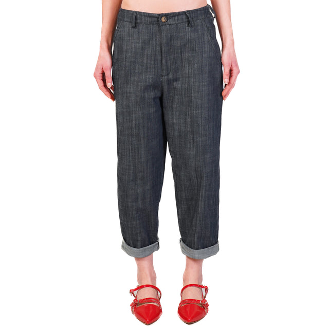 Zeroassoluto-Pantalone LORY tela denim comfort - denim