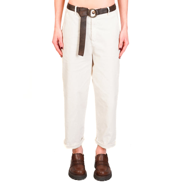 Zeroassoluto-LORY stretch corduroy trousers - butter