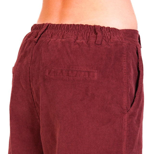 Zeroassoluto-LORY stretch corduroy trousers - wine