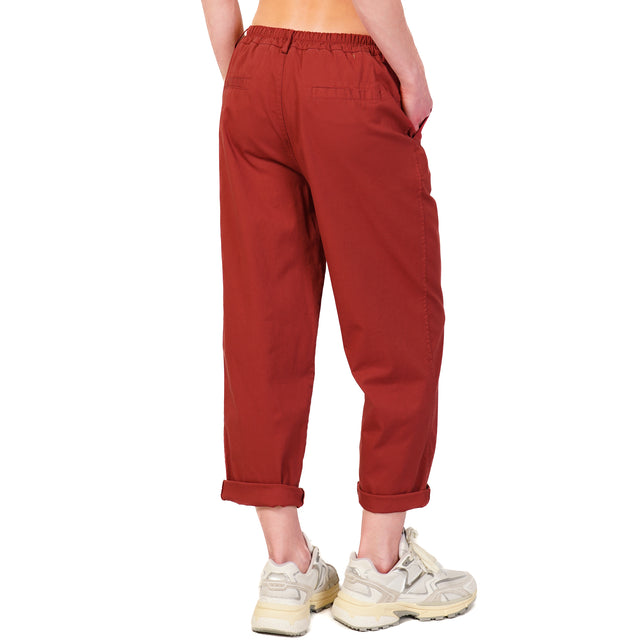 Zeroassoluto-Pantalone LORY baggy cotone elasticizzato - india