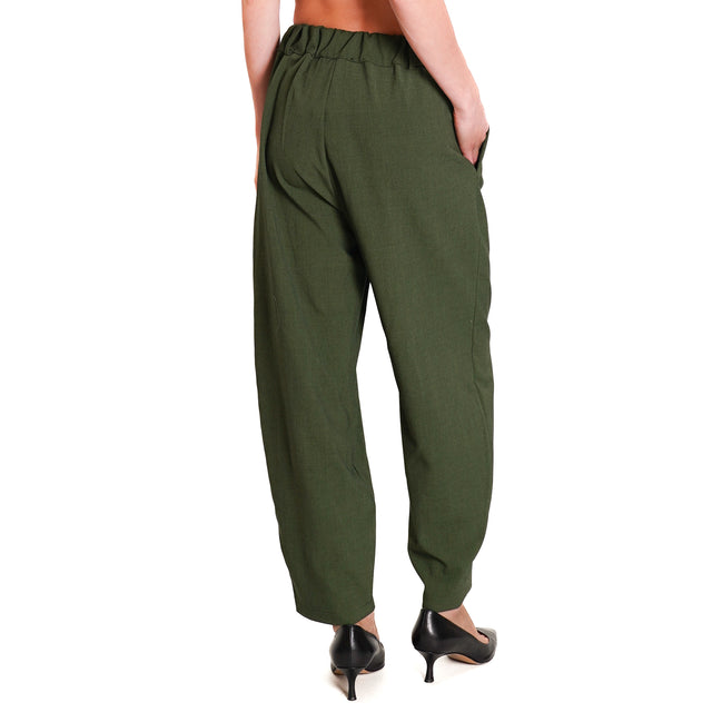 Zeroassoluto-Pantalone LUCKY elasticizzato - verde