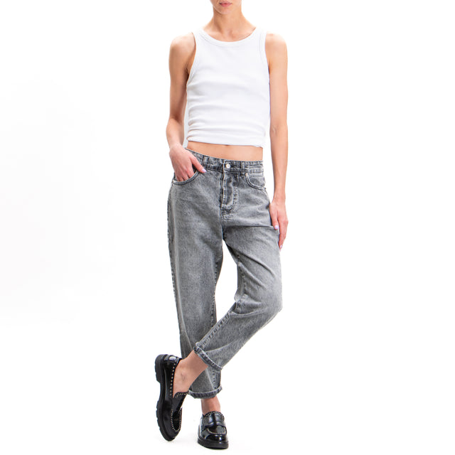 Zeroassoluto-Jeans MORGANA boyfriend - grigio fumo