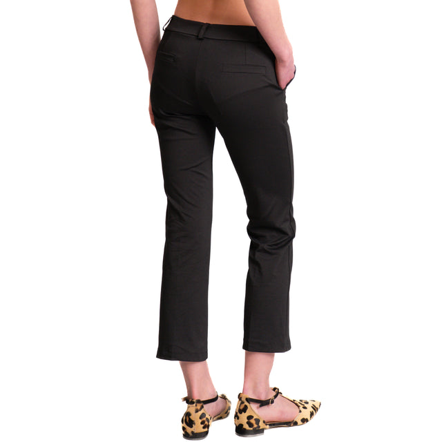 Zeroassoluto-Pantalone BETTY chino punto milano - nero