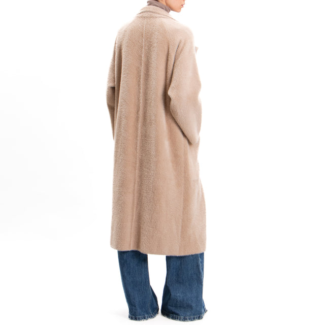 Zeroassoluto-Teddy bear coat with pockets - beige