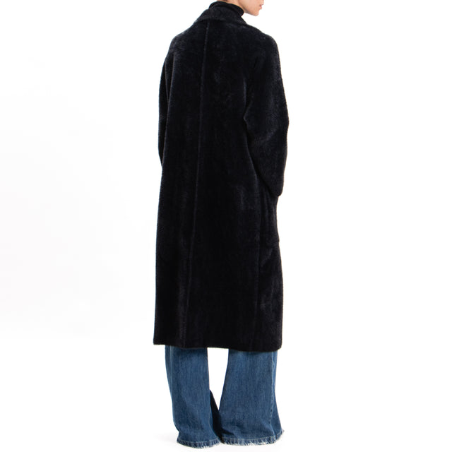 Zeroassoluto-Teddy bear coat with pockets - black