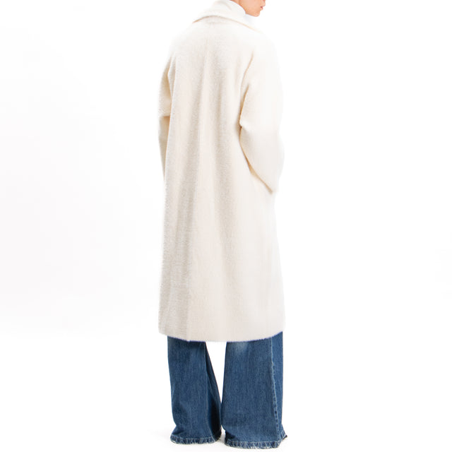 Zeroassoluto-Teddy bear coat with pockets - off white