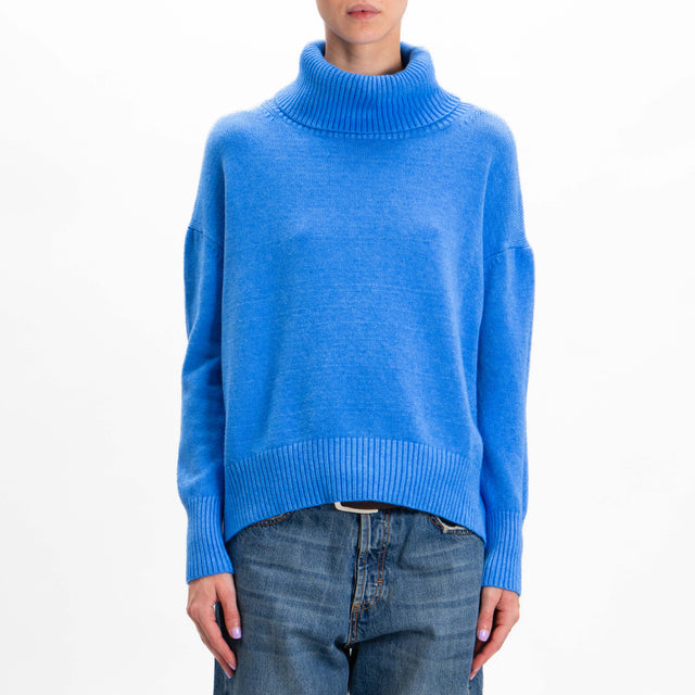 Zeroassoluto-High neck sweater - light blue