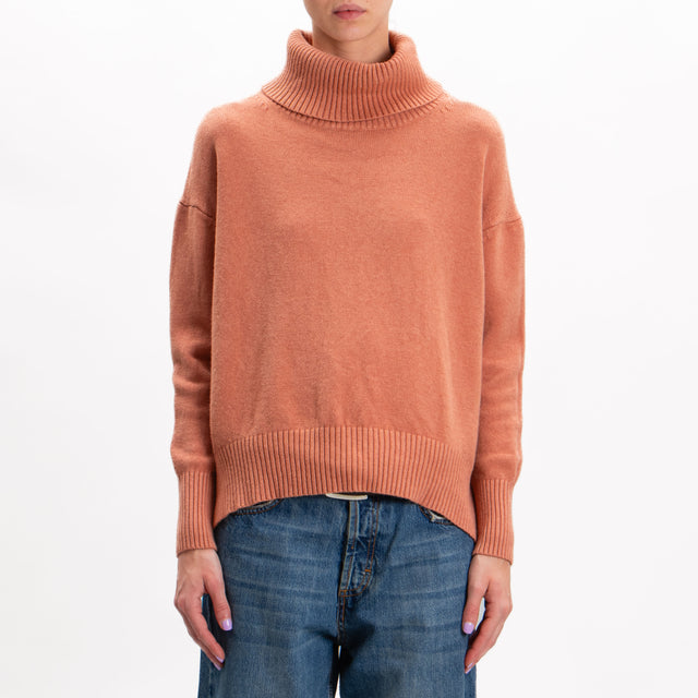 Zeroassoluto-High neck sweater - cinnamon