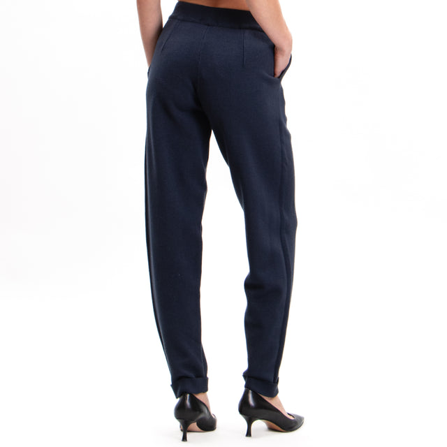 Zeroassoluto-Pantalone in maglia con coulisse - blu