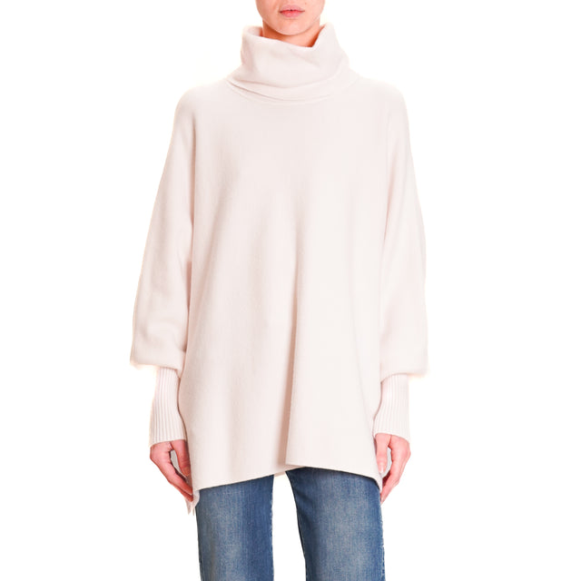 Zeroassoluto-High neck oversized sweater - light pink