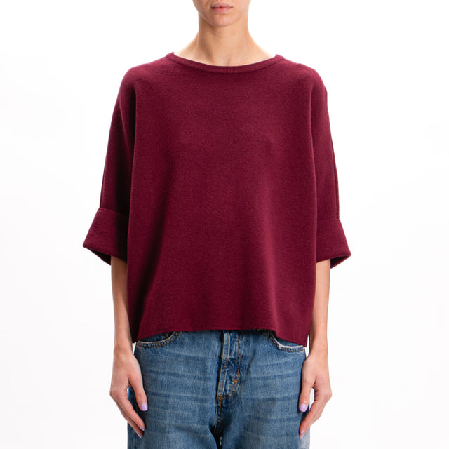 Zeroassoluto-3/4 Sleeve Boxer Jersey - Wine