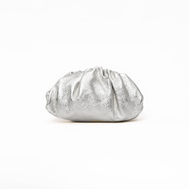 W by whitemood - Pochette clutch piccola - laminato argento