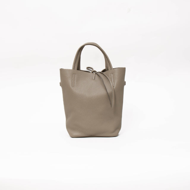 W by whitemood-Mini shopper in pelle - taupe
