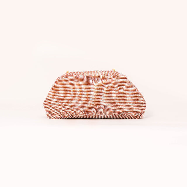 W by whitemood-Pochette clutch con strass - oro rosa