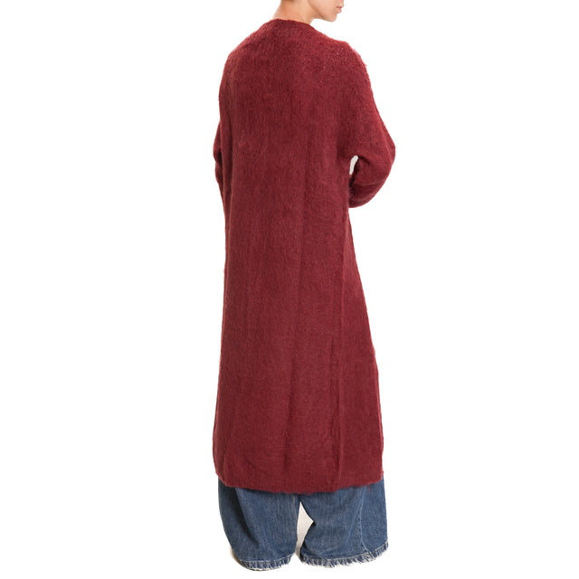 Zeroassoluto-Cardigan mohair - Bordeaux