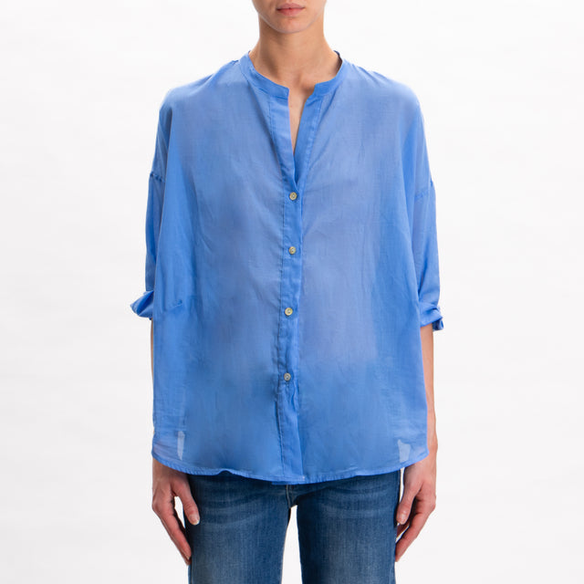 Zeroassoluto-Camicia CATRIN in mussola - azzurro