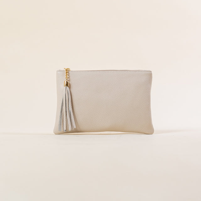 W by whitemood- Pochette con nappine - burro