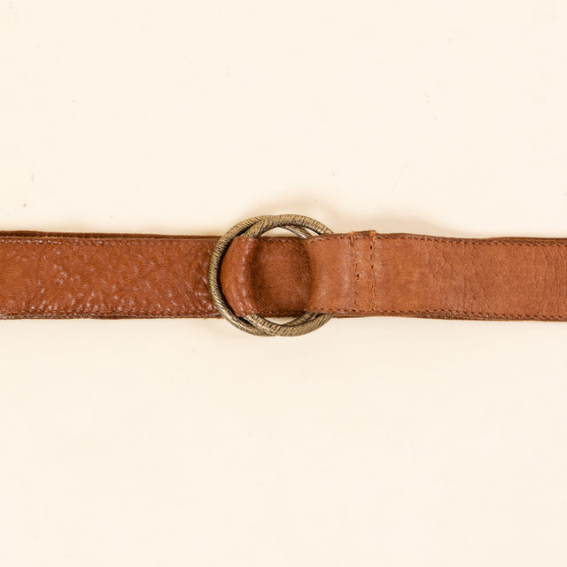 Zeroassoluto-cintura doppio anello - cuoio